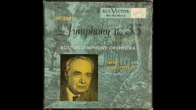 Mozart Symphony No. 33 (Koussevitzky, 1946)