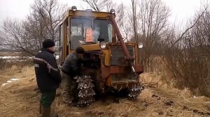 Запуск трактора ДТ-75 в мороз | Как заводится в холодную погоду