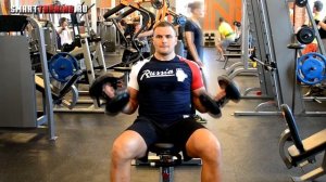 Бицепс с гантелями сидя на скамье | Сгибания рук.