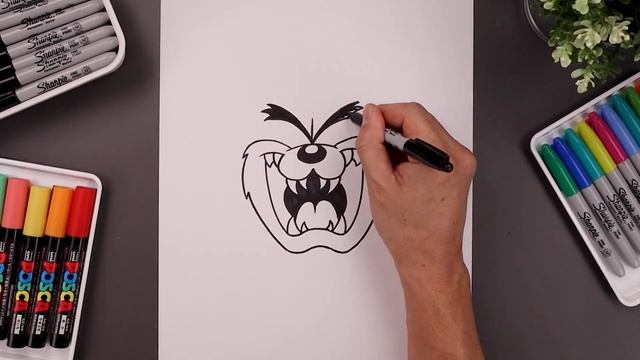 How To Draw Tasmanian Devil | Looney Tunes смотреть онлайн