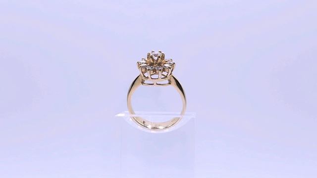 Кольцо с бриллиантами 585° смотреть онлайн
