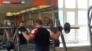 Плечи | Жим из-за головы со штангой широким хватом