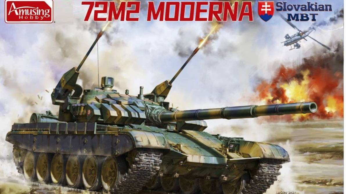 Распаковка Amusing Hobby 1 35 35A039 T-72 Moderna Slovak MBT распаковка