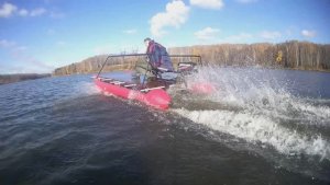 Самодельный моторный катамаран КАРАКАТ