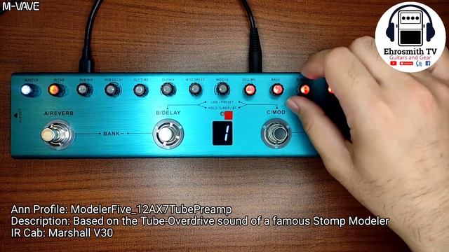 M-Vave Tank-G ANN Profile Demo: ModelerFive_12AX7TubePreamp ANN Profile смотреть онлайн
