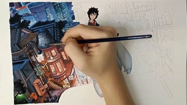 [Gouache Painting] Big Hero 6 | Sinyinnn смотреть онлайн
