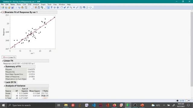 Simple linear regression - Residual analysis - JMP смотреть онлайн