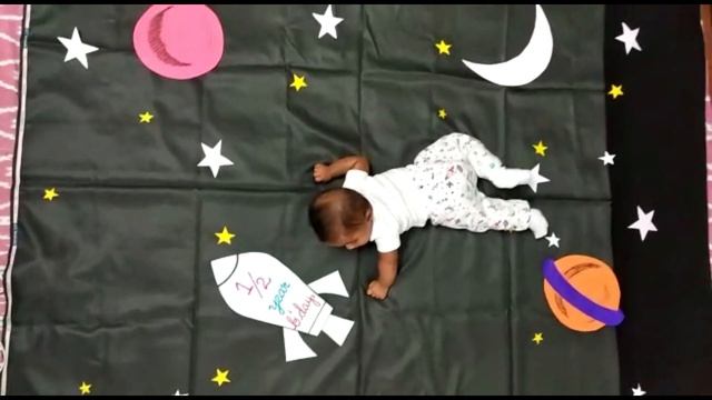 Olive 6th month photoshoot I Photoshoot ideas I space theme I 30 weeks I preemie I premature смотреть онлайн