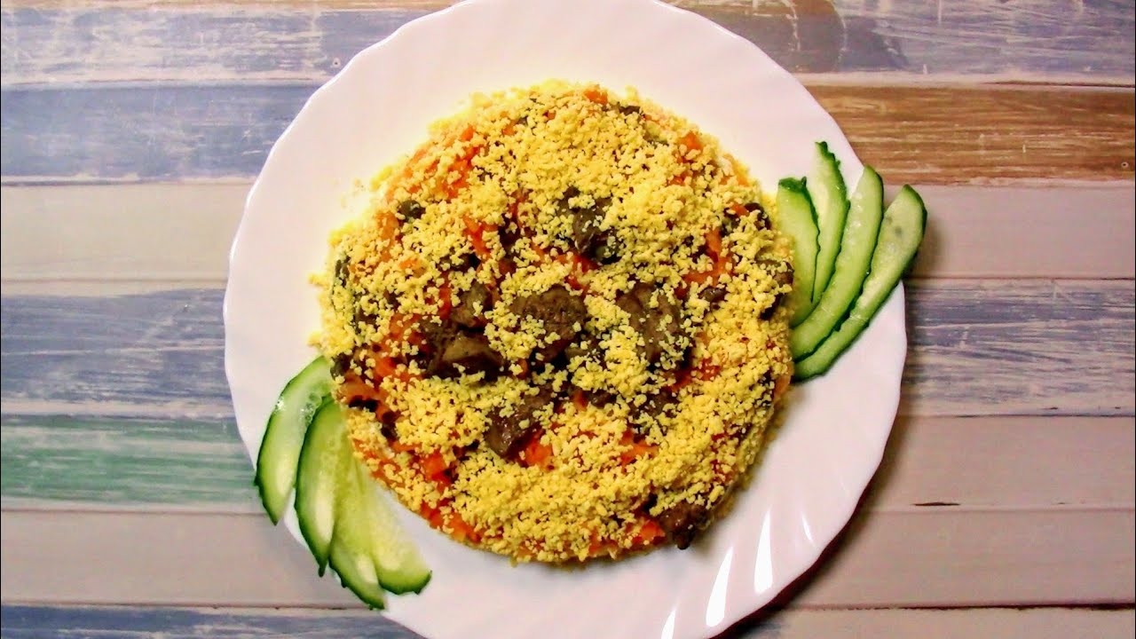 Удачный рецепт САЛАТА с КУРИНОЙ ПЕЧЕНЬЮ, который всем нравится. смотреть онлайн