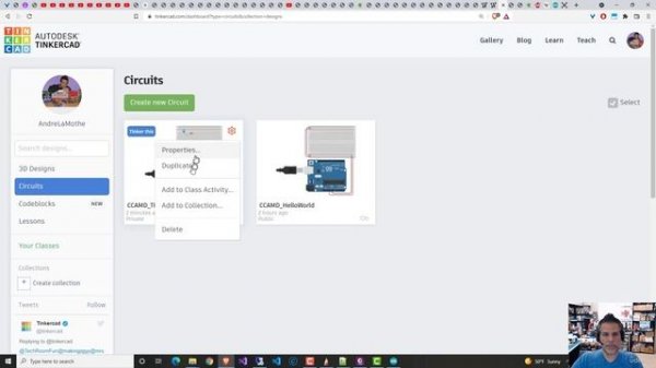 3.4. Simulating our Arduino Hardware and Code Online with TinkerCAD and Wokwi
