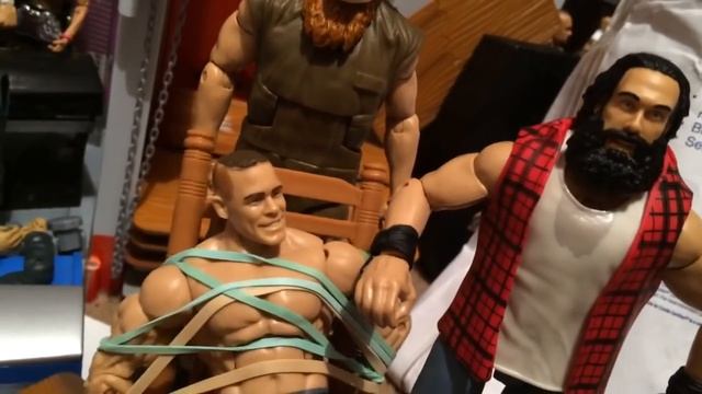 GTS WRESTLING: Money in the Bank! WWE figure matches animation! Mattel Elites ladder match! смотреть онлайн