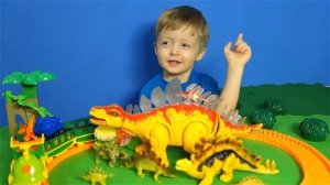 ДИНОЗАВРЫ Стегозавр Поезд Динозавров Распаковка Детское Видео про Динозавров для Детей Lio