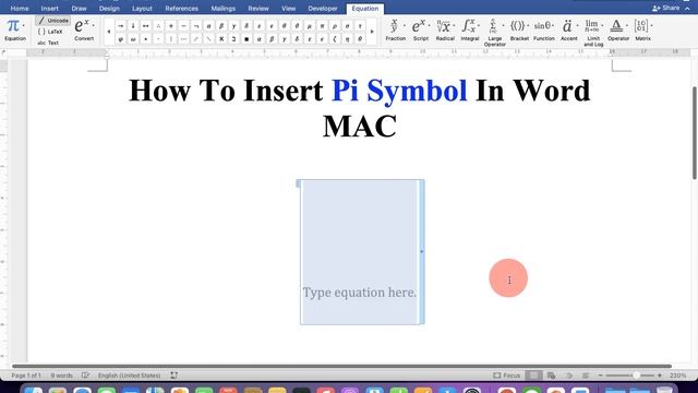 How To Insert Pi Symbol In Word (MAC) - π смотреть онлайн
