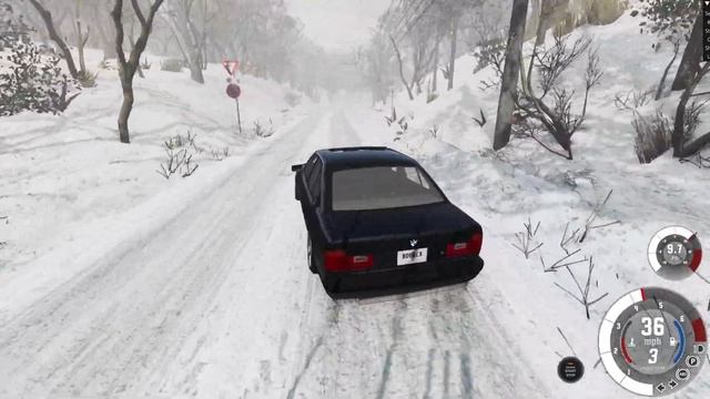 Дрифт на BMW е34 в BeamNG.drive смотреть онлайн