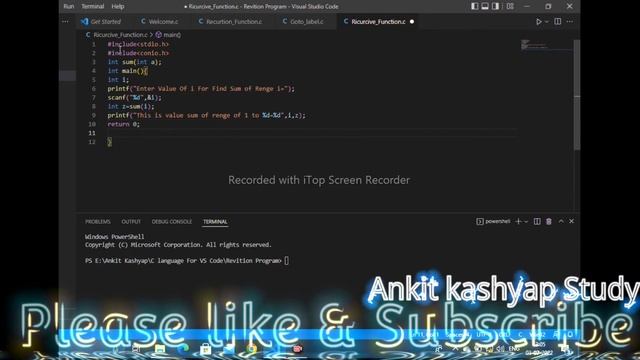 #programming C || Find Sum of Numbers 1 to n Program Using Function Recursion C смотреть онлайн