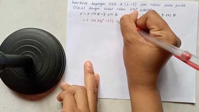 Koordinat bayangan titik A(3,-7) oleh rotasi pada pusat O(0,0) dengan sudut rotasi 270° adalah смотреть онлайн