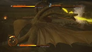 Godzilla PS4 Online Battles: King Ghidorah vs Gigan vs Godzilla (Spiral breath)