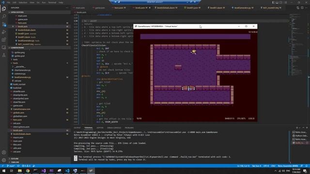 Vector 06C game dev. tiles collision detection смотреть онлайн