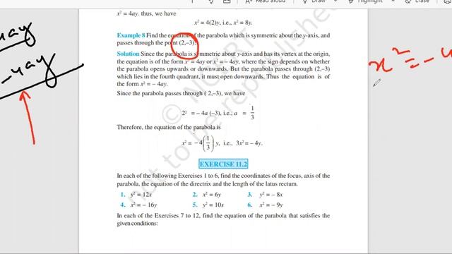 Find the equation of the parabola which is symmetric about the y-axis,and passes through the poin смотреть онлайн