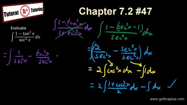 Calculus 2 - Trigonometric Integrals Stewart Chapter 7.2 #47 смотреть онлайн