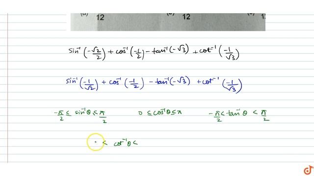 `sin^-1(sqrt2/2)+cos^-1(-1/2)-tan^-1(-sqrt3)+cot^-1(-1/(sqrt3))` смотреть онлайн