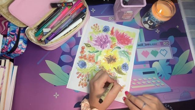 ~♥~ Reverse Coloring Book Speed Drawing with Micron 08 ~♥~ смотреть онлайн