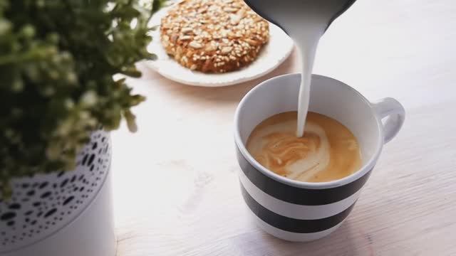 Cafe Music 4K - Relaxing Jazz Music with Latte Art Scenes - Instrumental Piano Music for Study, Work смотреть онлайн