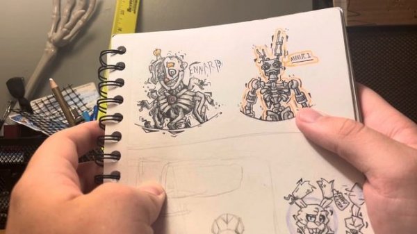 Sketchbook Tour of My FNaF Art: Part 5 (Plus others)