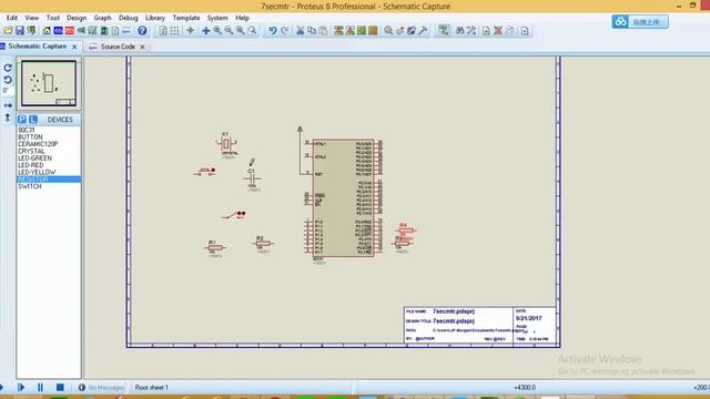 Proteus+8051,7 Segment Traffic light system + Assembly language смотреть онлайн