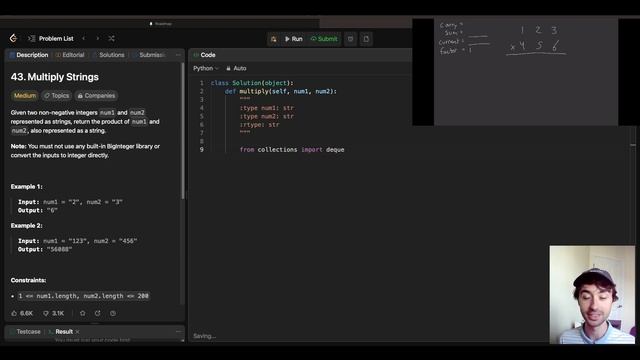 LeetCode #43 (Multiply Strings) using Python | Solving all 150 NeetCode Problems | Episode 32 смотреть онлайн