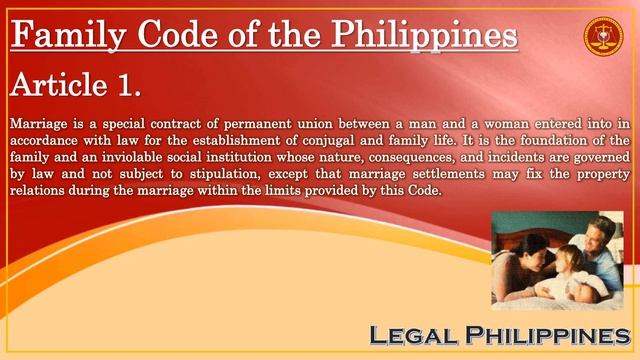 Family Code of the Philippines, Article 1 | Definition Of Marriage | John смотреть онлайн