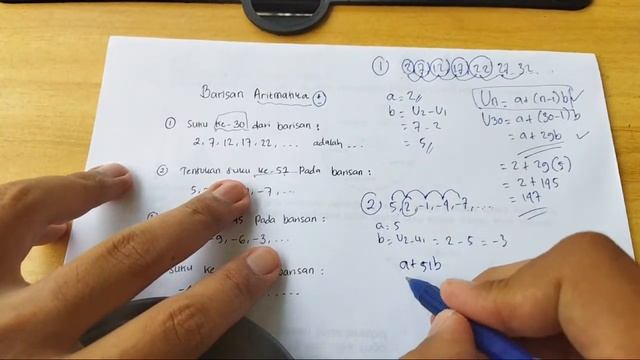 BARISAN ARITMATIKA MENENTUKAN SUKU KE-N смотреть онлайн