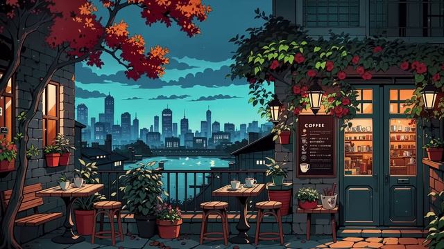 Coffee at Night ☕ Healing your soul with Lofi Cafe Lofi Hip Hop ~ Deep focus to Work Study смотреть онлайн