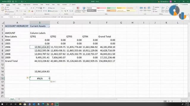 Excel « CubeValue » Function смотреть онлайн