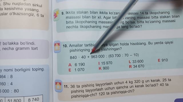 3~sinf Matematika 93~dars