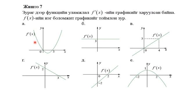 ӨГСӨН ЦЭГИЙГ ДАЙРСАН МУРУЙН ТЭГШИТГЭЛ БА ИНТЕГРАЛ АШИГЛАН смотреть онлайн
