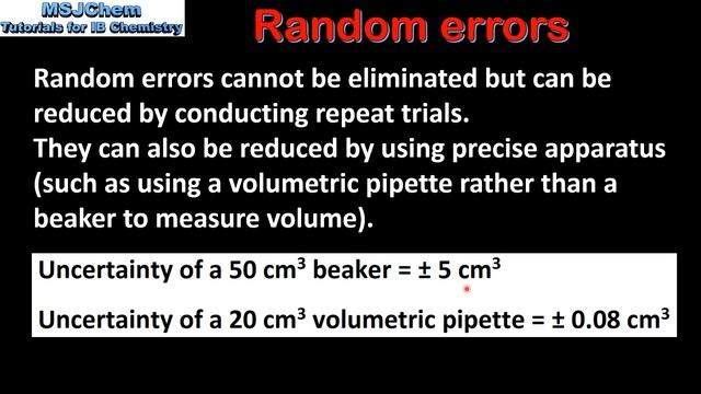 11.1 Random and systematic errors (SL) смотреть онлайн