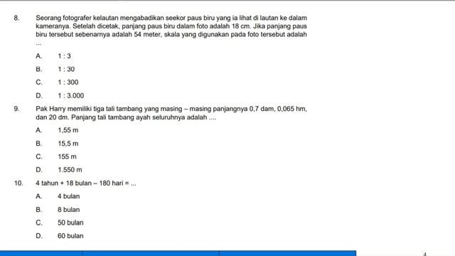 Latihan Soal Ujian Sekolah Matematika kelas 6 (sesuai kisi-kisi)! - PART 2 смотреть онлайн