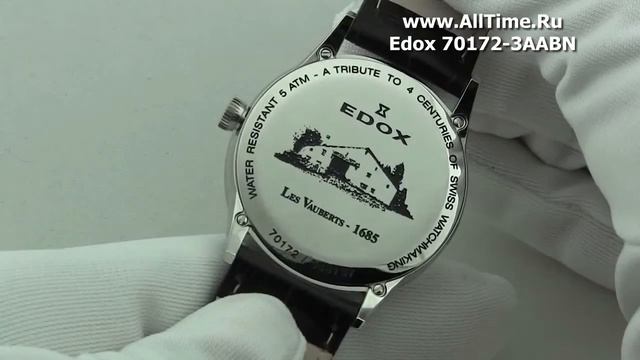 Мужские наручные швейцарские часы Edox 70172-3AABN смотреть онлайн