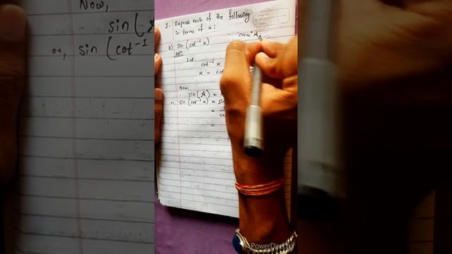 2.b) sin(cot-¹ x) Express each in terms of x || sin(cot x)^(–1) Trigonometric Equations All One sho смотреть онлайн