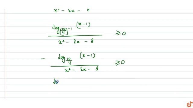 `f(x)=sqrt((log_(0.4)(x-1))/(x^2-2x-8))` Domain = ? смотреть онлайн