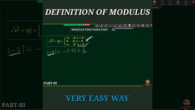 Modulus Function Part -03 || Meaning Of Modulus Functions #shorts #youtubeshorts смотреть онлайн