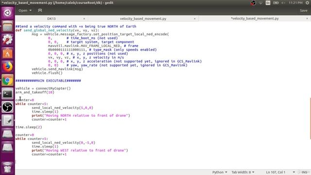 6.16. Functions To Move Drone With Velocity Commands смотреть онлайн