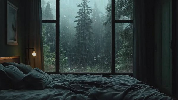Шум Дождя с Грозой для Сна | Звуки Дождя за Окном