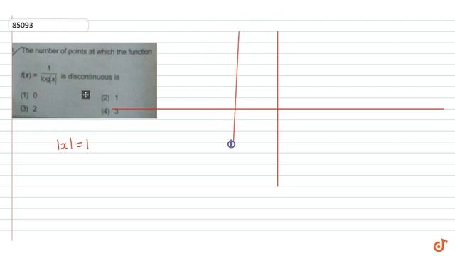 The number of points at which the function `f(x)=1/log|x|` is discontinuous is смотреть онлайн