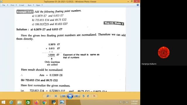 Normalisation of a no., addition and subtraction of floating point no. смотреть онлайн