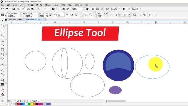 How to use Ellipse Tool in CorelDraw смотреть онлайн