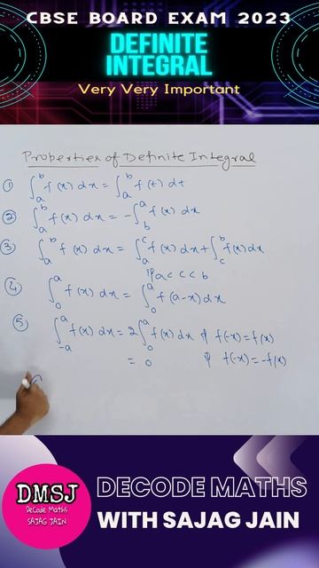 Definite Integrals : Understanding the Properties | CBSE Board Exam 2023 | Class 12 | Very Importan смотреть онлайн