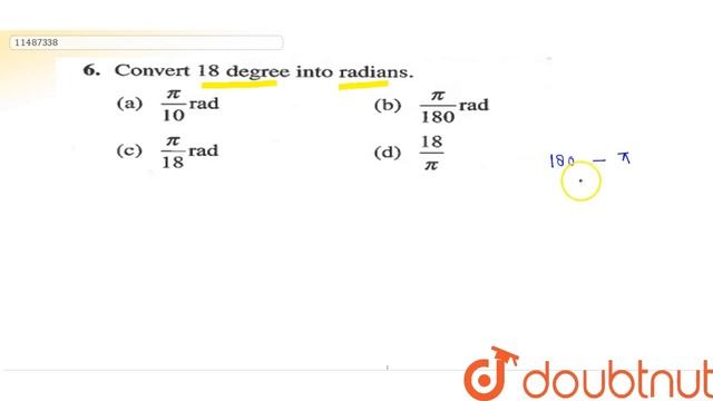 Convert 18 degree into radians смотреть онлайн