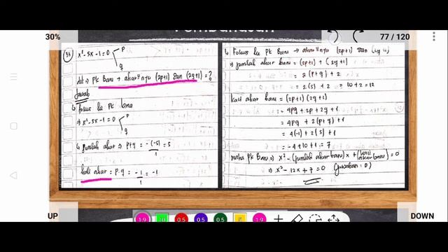 Jika p dan q adalah akar-akar persamaan x² - 5x - 1 = 0 maka persamaan kuadrat baru yang akar смотреть онлайн